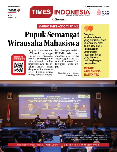 Edisi Rabu, 29 Juni 2022: E-Koran, Bacaan Positif Masyarakat 5.0