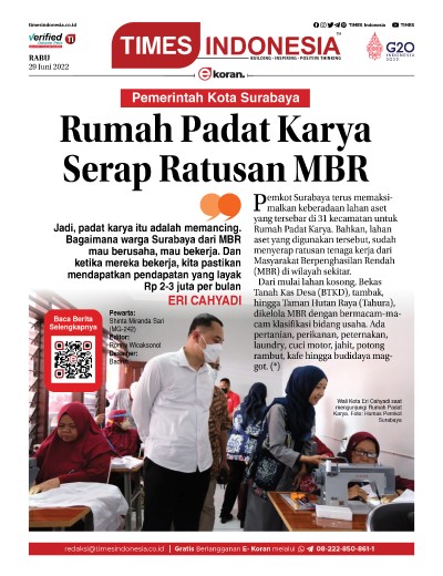 Edisi Rabu, 29 Juni 2022: E-Koran, Bacaan Positif Masyarakat 5.0