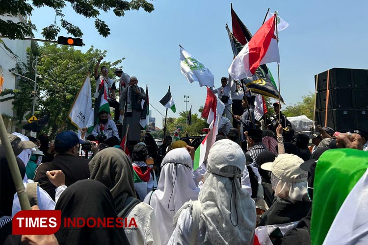 Kecam Kejahatan Perang Israel Massa Aswaja Gelar Aksi Damai Bela