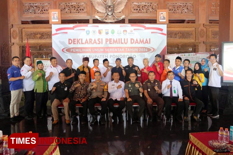 Pemkab Ponorogo Deklarasikan Pemilu Damai Begini Rincian Isinya