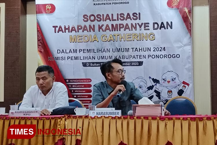 Sosialisasikan Tahapan Kampanye Pemilu 2024 KPU Ponorogo Gelar Media