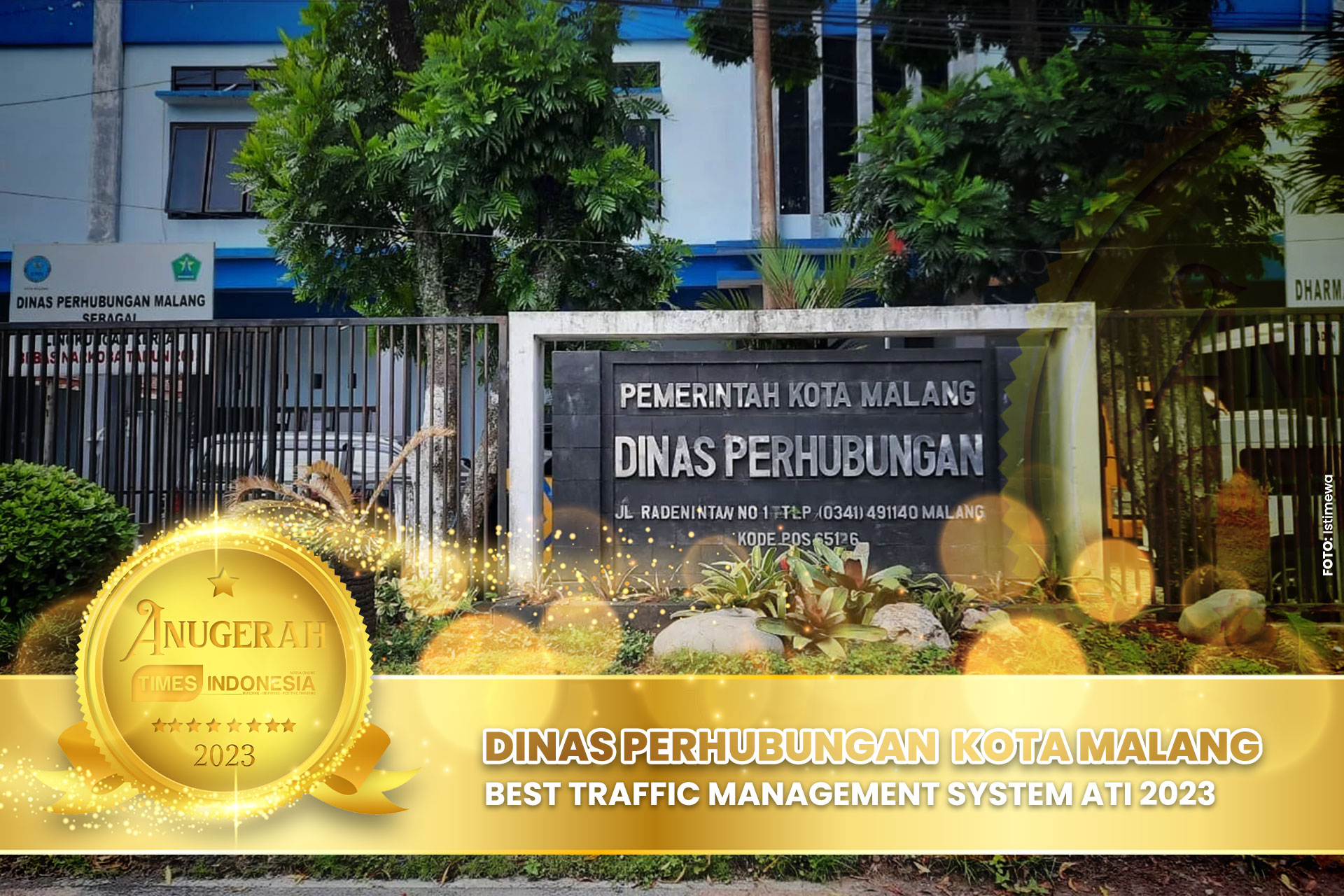 Dishub Kota Malang Raih Best Traffic Management Ati Kota Malang