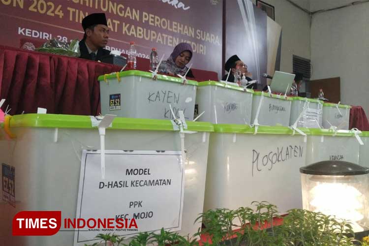 Rekapitulasi Perolehan Suara Tingkat Kabupaten Kediri Berlangsung