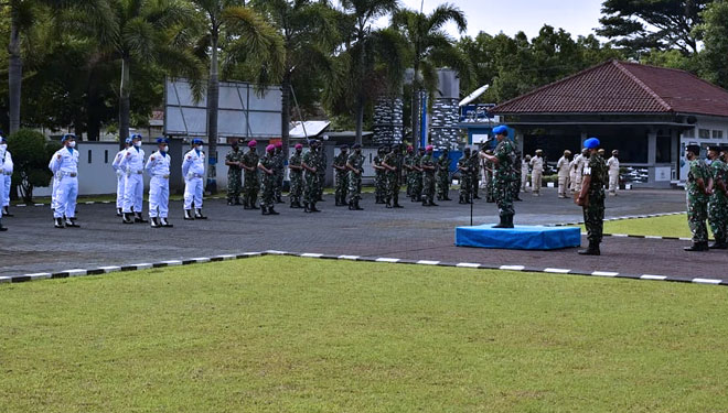 Apel Khusus memperingati HUT ke-76 Polisi Militer Angkatan Laut (Pomal) dipimpin Danlanal Cilacap. (FOTO: Penlanal Cilacap for TIMES Indonesia) 