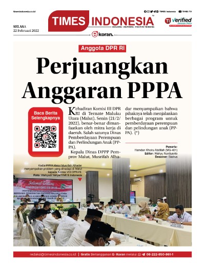 Edisi Selasa, 22 Februari 2021: E-Koran, Bacaan Positif Masyarakat 5.0