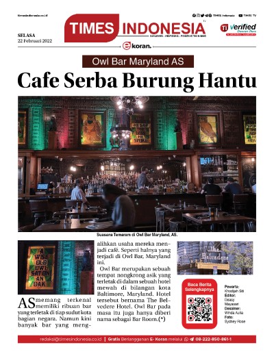 Edisi Selasa, 22 Februari 2021: E-Koran, Bacaan Positif Masyarakat 5.0