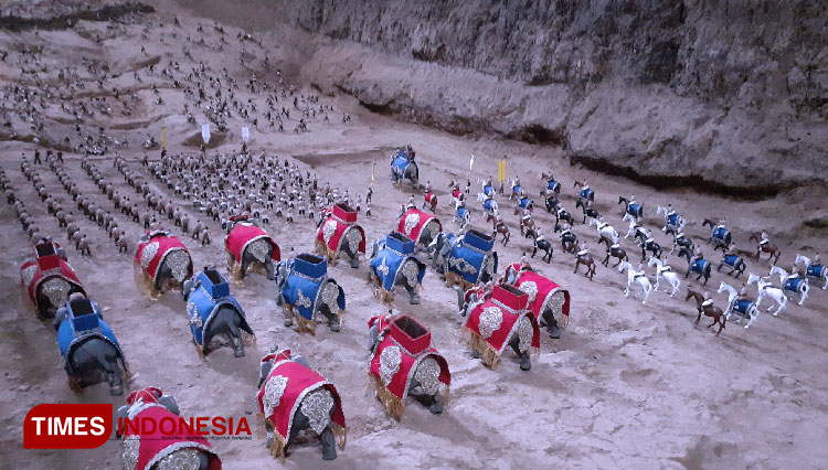 The Ganter War diorama at Museum Panji. (PHOTO: Leo Lirnada/TIMES Indonesia)