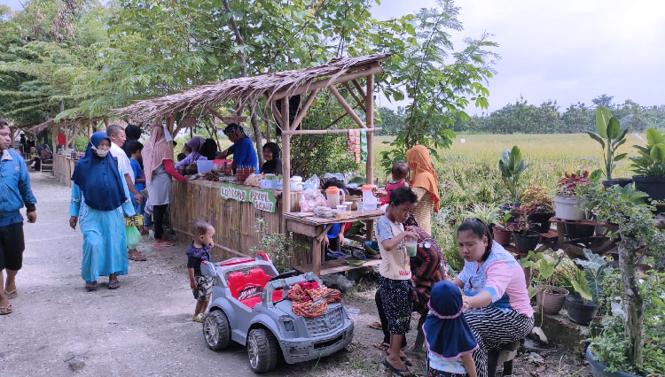 Warga Desa Pilang, Kecamatan Randublatung Kabupaten Blora, kini bersemangat membangun sejumlah titik wisata secara swadaya.(Foto: Firmansyah/TIMES Indonesia)