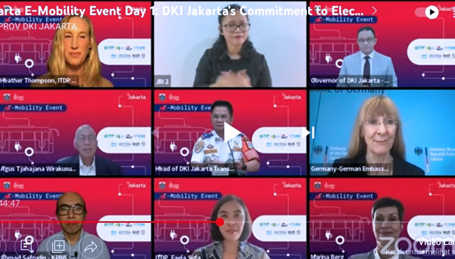 Gubernur DKI Jakarta Anies Baswedan di Forum U20 Jakarta  E-Mobililty. (FOTO: Tangkapan Layar)