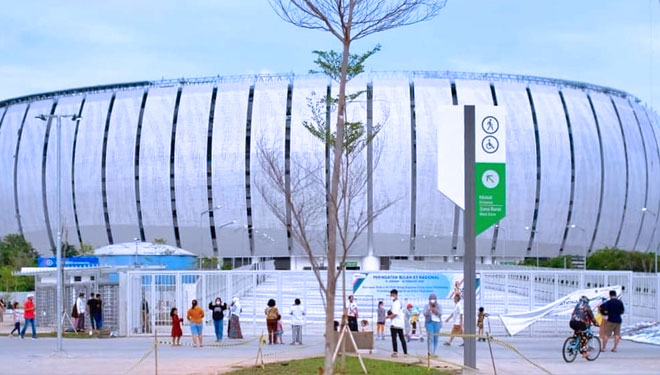Kecantikan Jakarta Internasional Stadium (JIS), yang kini hampir selesai. (FOTO: dok JIS)