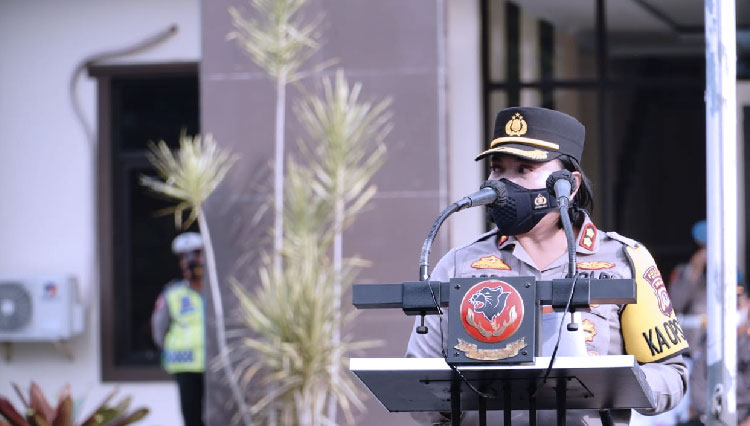Polres Banjar Melaksanakan Apel Gelar Pasukan Operasi Keselamatan Lodaya 2022