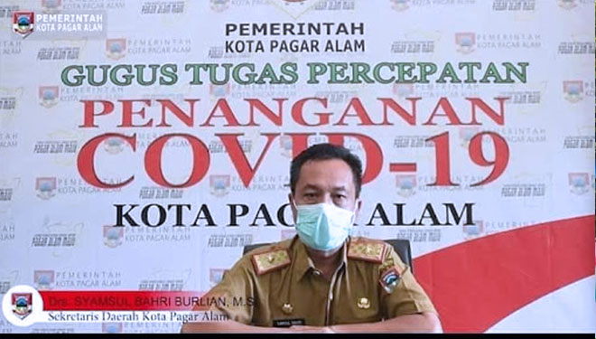 Juru Bicara Satgas Penanganan Covid 19 Kota Pagaralam, Samsul Bahri (Foto : Asnadi/Times Indonesia)
