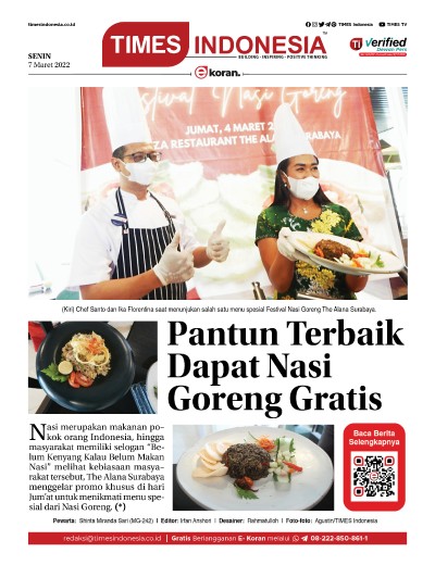 Edisi Senin, 7 Maret 2022: E-Koran, Bacaan Positif Masyarakat 5.0