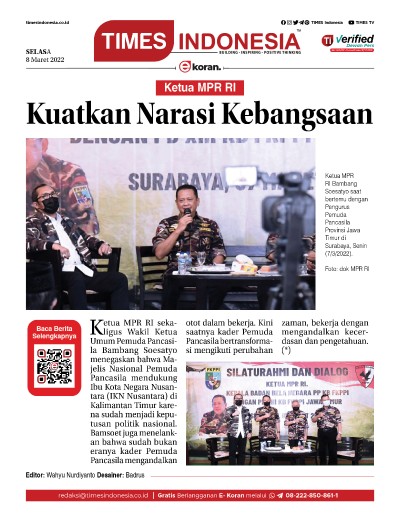 Edisi Selasa, 8 Maret 2022: E-Koran, Bacaan Positif Masyarakat 5.0