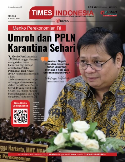 Edisi Selasa, 8 Maret 2022: E-Koran, Bacaan Positif Masyarakat 5.0