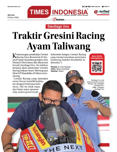 Edisi Selasa, 8 Maret 2022: E-Koran, Bacaan Positif Masyarakat 5.0