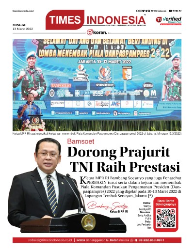 Edisi Minggu, 13 Maret 2022: E-Koran, Bacaan Positif Masyarakat 5.0