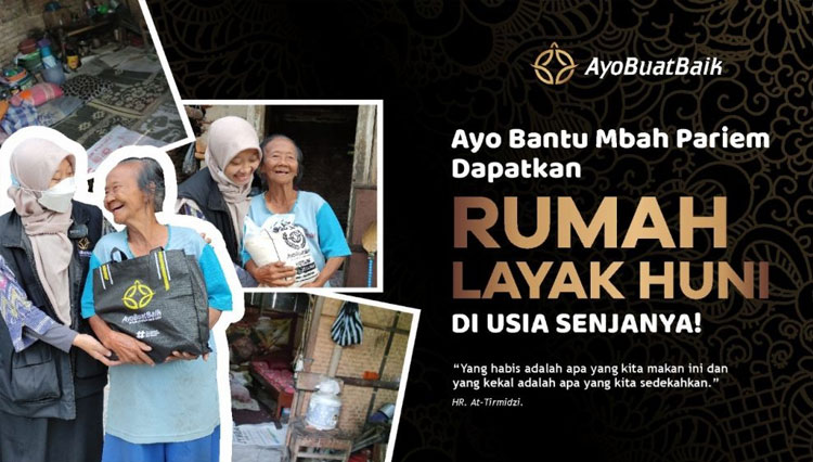Tim Ayo Buat Baik bersama komunitas Sijum (Nasi Jumat) Indonesia mengunjungi rumah Mbah Pariem yang terletak di Manjungan Klaten. (Foto:Sijum for TIMES Indonesia)