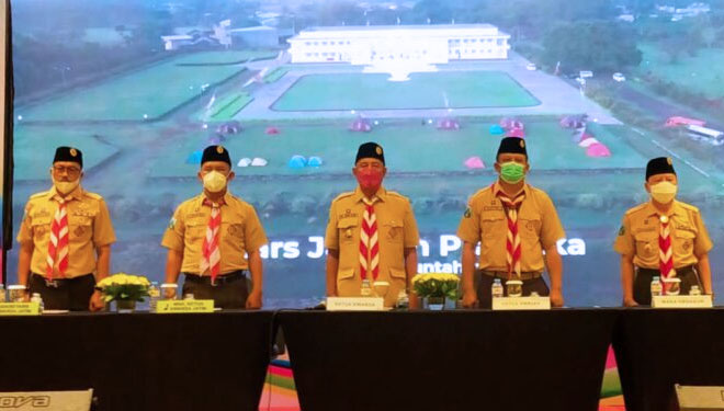 Rakerda Pramuka Jatim di Hotel Bumi Surabaya, Rabu (16/3/2022).(Dok.Humas Pramuka Jatim)