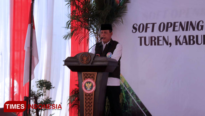 Kepala BNPT RI Komjen Pol Boy Rafli Amar ketika soft Opening KTN. (Foto: Binar Gumilang/TIMES Indonesia)