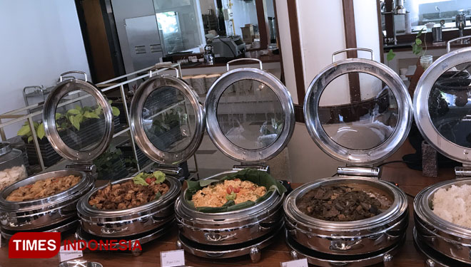 Aneka hidangan khas Yogyakarta di Rayz Hotel UMM. (Foto: Ratu Bunga/TIMES Indonesia) 