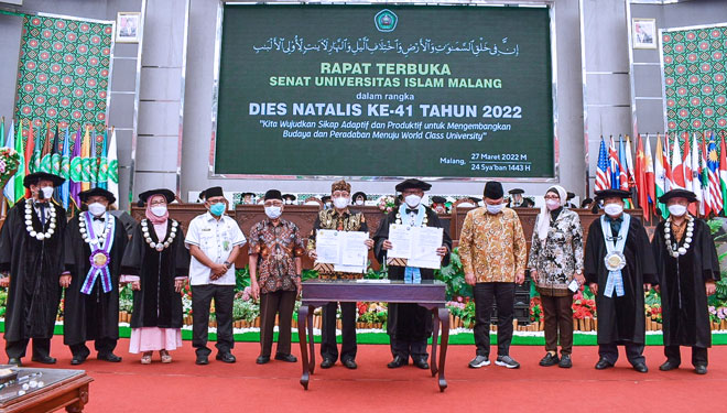 Suasana pelaksanaan Dies Natalis Unisma ke-41, Minggu (27/3/2022). (Foto: Humas Unisma for TIMES Indonesia)