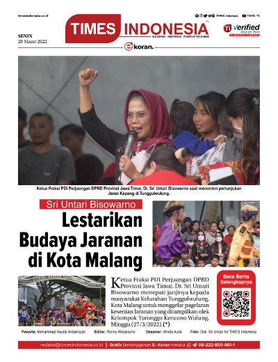 Edisi Senin, 28 Maret 2022: E-Koran, Bacaan Positif Masyarakat 5.0