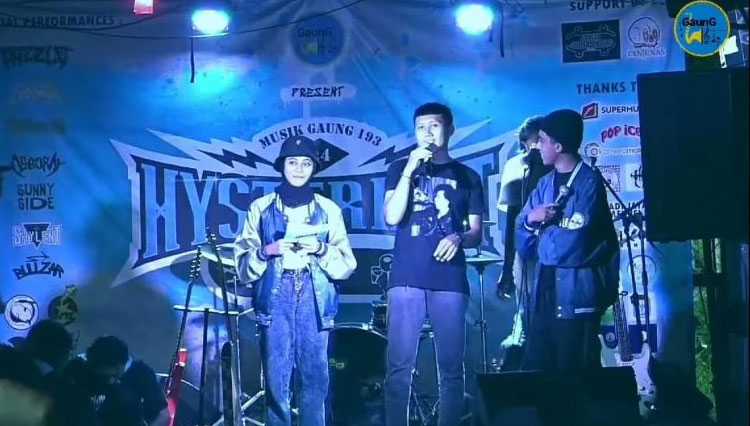 Konser musik “HYSTERIACT” UKM Musik Gaung 193 digelar secara virtual melalui live streaming youtube UKM Musik Gaung 193. (FOTO: AJP TIMES Indonesia)