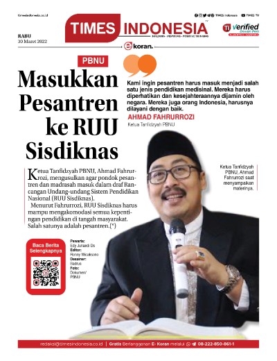 Edisi Rabu, 30 Maret 2022: E-Koran, Bacaan Positif Masyarakat 5.0