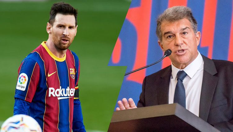 Juan Laporta mengatakan kepada @rac1 terkait kembalinya Lionel Messi ke Barcelona (FOTO: twitter @FabrizioRomano)