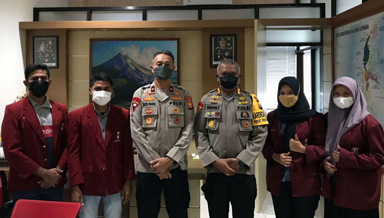 Silaturahmi DPD IMM Malut dengan Wakapolda Malut.(Foto: Dok IMM Malut)
