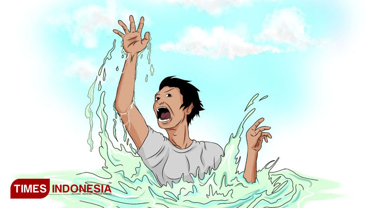 Ilustrasi tenggelam. (Foto: dok. TIMES Indonesia)