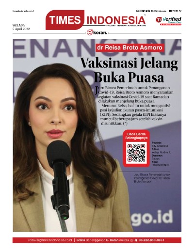 Edisi Selasa, 5 April 2022: E-Koran, Bacaan Positif Masyarakat 5.0
