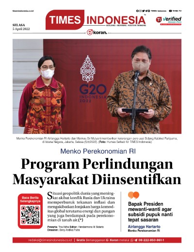 	Edisi Selasa, 5 April 2022: E-Koran, Bacaan Positif Masyarakat 5.0
