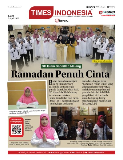 Edisi Rabu, 6 April 2022: E-Koran, Bacaan Positif Masyarakat 5.0