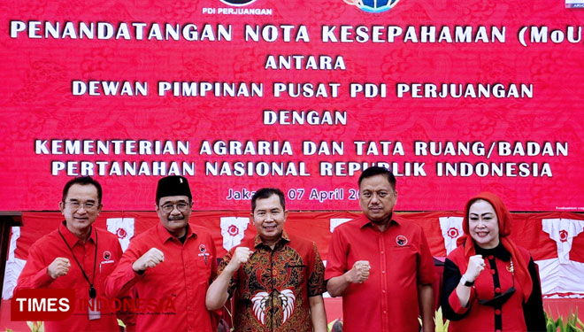 Teken MoU Dengan BPN, PDI Perjuangan Ingin Wujudkan Parpol Modern ...