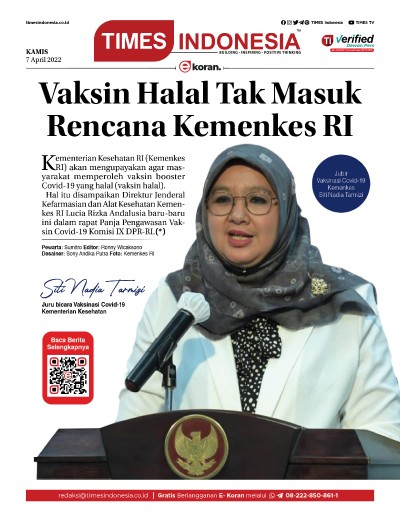 Edisi Kamis, 7 April 2022: E-Koran, Bacaan Positif Masyarakat 5.0