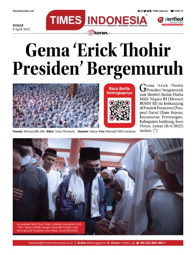 Edisi Sabtu, 9 April 2022: E-Koran, Bacaan Positif Masyarakat 5.0