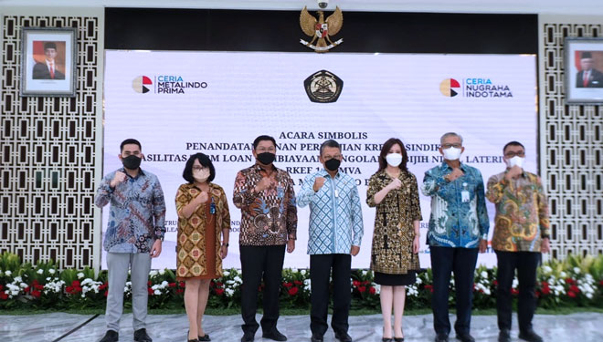 Acara Penandatanganan Perjanjian Pembiayaan Smelter PT Ceria Metalindo Prima (CMP) yang digelar di kantor Kementerian ESDM. (FOTO: Dok. Kementerian ESDM)