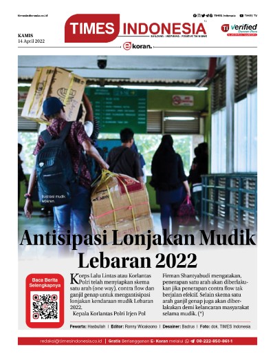 Edisi Kamis, 14 April 2022: E-Koran, Bacaan Positif Masyarakat 5.0
