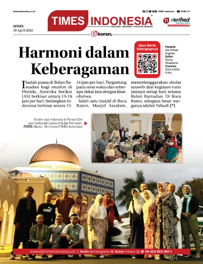 Edisi Senin, 18 April 2022: E-Koran, Bacaan Positif Masyarakat 5.0