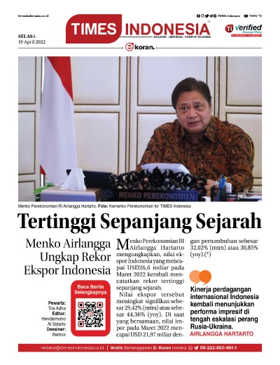 Edisi Selasa, 19 April 2022: E-Koran, Bacaan Positif Masyarakat 5.0