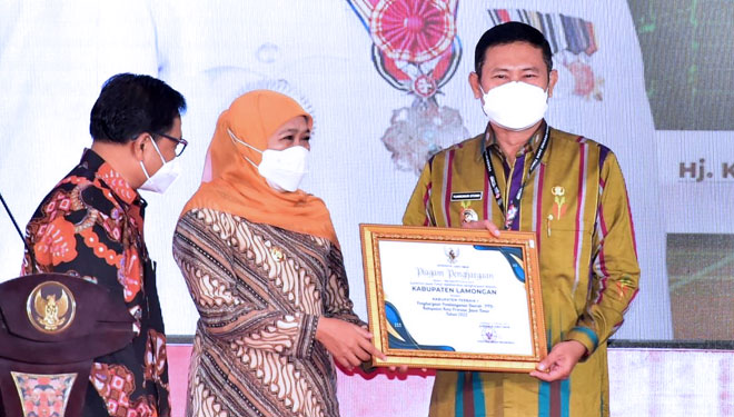Pemkab Lamongan Raih Penghargaan Pembangunan Terbaik 1 Kategori Kabupaten