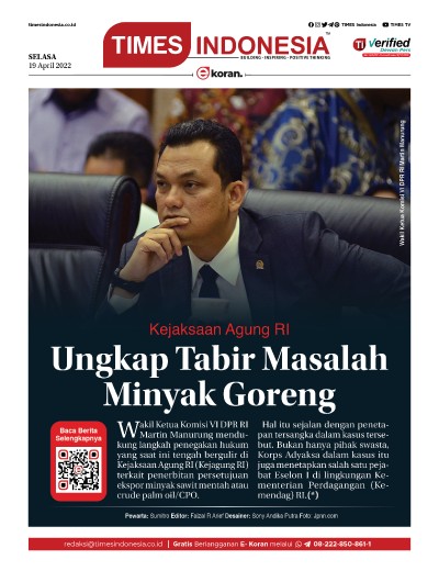 	Edisi Selasa, 19 April 2022: E-Koran, Bacaan Positif Masyarakat 5.0