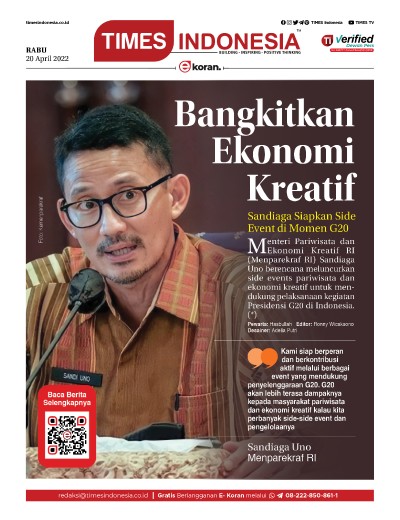 Edisi Rabu, 20 April 2022: E-Koran, Bacaan Positif Masyarakat 5.0