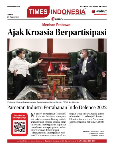 Edisi Rabu, 27 April 2022: E-Koran, Bacaan Positif Masyarakat 5.0