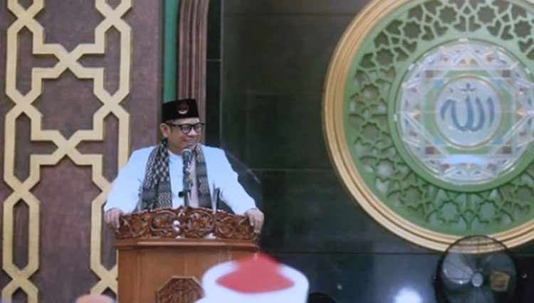 Wali Kota Bontang, Basri Rase saat Sampaikan Sambutan Di Masjid Agung Al Hijrah Tanjung Laut Bontang (Foto: Dok Basri Rase)