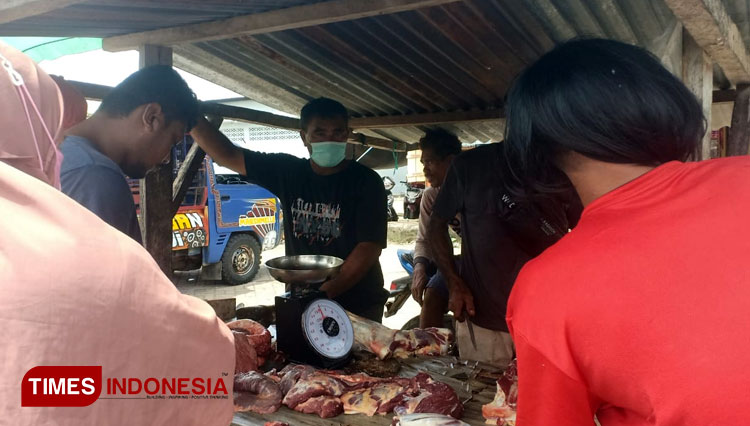 H-1 Lebaran di Morotai Harga Daging Sapi Naik, Barito Turun