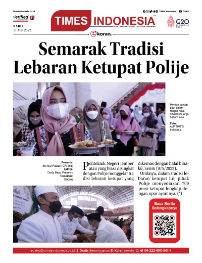Edisi Rabu,11 Mei 2022: E-Koran, Bacaan Positif Masyarakat 5.0