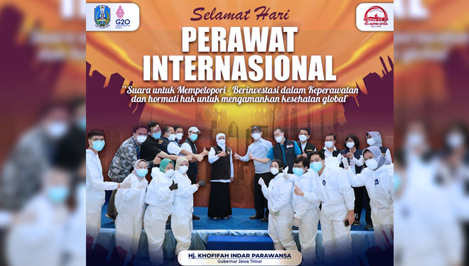 Hari Perawat Internasional, Gubernur Khofifah Kenang Perjuangan Perawat Selama Pandemi Covid-19